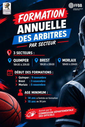 Formation annuelle des arbitres - 2026/27